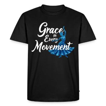 Mouvements rythmiques en danse orientale : - T-shirt Premium bio Homme - noir - Devant - Nico (187cm)