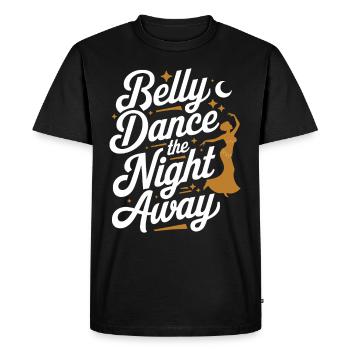 Mouvements rythmiques en danse orientale : - T-shirt Premium bio Homme - noir - Devant - Nico (187cm)