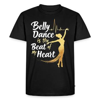 Mouvements rythmiques en danse orientale : - T-shirt Premium bio Homme - noir - Devant - Nico (187cm)