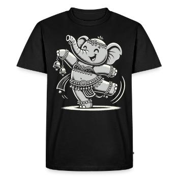 Mouvements rythmiques en danse orientale : - T-shirt Premium bio Homme - noir - Devant - Nico (187cm)