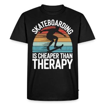 Skater Life: Downhill Longboarding and Street - Men's Premium Organic T-Shirt - black - Front - Nico (187cm)