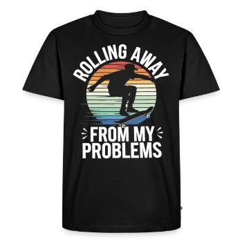 Skater Life: Downhill Longboarding and Street - Men's Premium Organic T-Shirt - black - Front - Nico (187cm)
