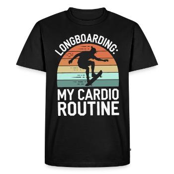 Skater Life: Downhill Longboarding and Street - Men's Premium Organic T-Shirt - black - Front - Nico (187cm)