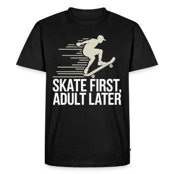 Skater Life: Downhill Longboarding and Street - Men's Premium Organic T-Shirt - black - Front - Nico (187cm)