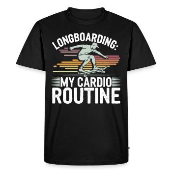Skater Life: Downhill Longboarding and Street - Men's Premium Organic T-Shirt - black - Front - Nico (187cm)