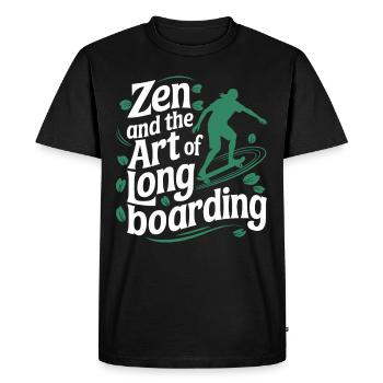 Skater Life: Downhill Longboarding and Street - Men's Premium Organic T-Shirt - black - Front - Nico (187cm)