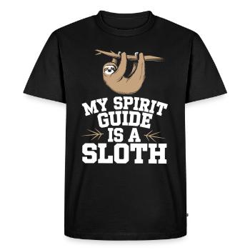 Chemin spirituel du paresseux : l’art mystique - T-shirt Premium bio Homme - noir - Devant - Nico (187cm)