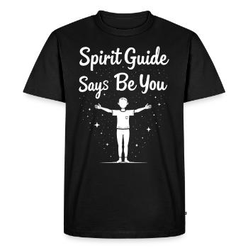 Voyage spirituel avec la sagesse intérieure et - T-shirt Premium bio Homme - noir - Devant - Nico (187cm)