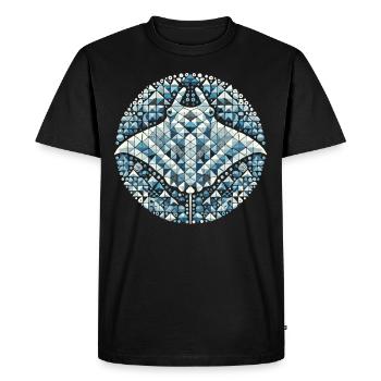 Majestueuse aventure océanique de raies manta pour la vie marine - T-shirt Premium bio Homme - noir - Devant - Nico (187cm)