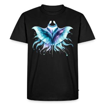 Majestueuse aventure océanique de raies manta pour la vie marine - T-shirt Premium bio Homme - noir - Devant - Nico (187cm)