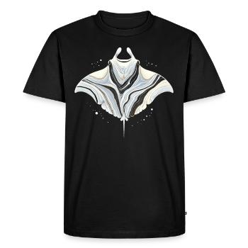 Majestueuse aventure océanique de raies manta pour la vie marine - T-shirt Premium bio Homme - noir - Devant - Nico (187cm)