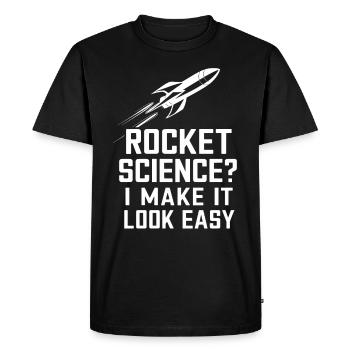 Journée de lancement de fusées pour les amateurs de fusées miniatures - T-shirt Premium bio Homme - noir - Devant - Nico (187cm)