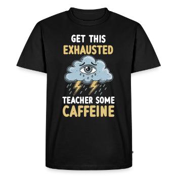 Teacher Wearion Burnout Motif révisé - T-shirt Premium bio Homme - noir - Devant - Nico (187cm)