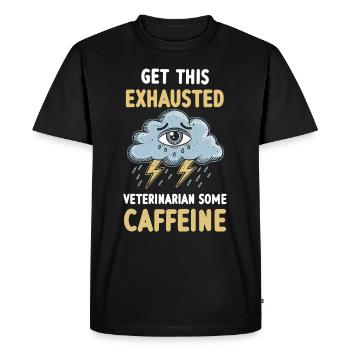 Exhaustion and burnout among veterinarians - Men's Premium Organic T-Shirt - black - Front - Nico (187cm)