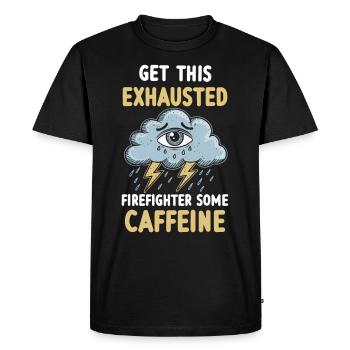 Épuisement et épuisement professionnel : les héros des pompiers - T-shirt Premium bio Homme - noir - Devant - Nico (187cm)