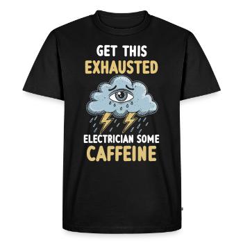Exhaustion and burnout for overworked people - Men's Premium Organic T-Shirt - black - Front - Nico (187cm)