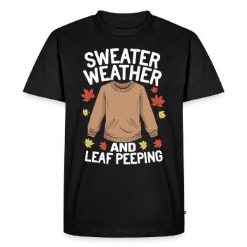 Flamboiement de couleurs automnal pour les amoureux de la nature et - T-shirt Premium bio Homme - noir - Devant - Nico (187cm)
