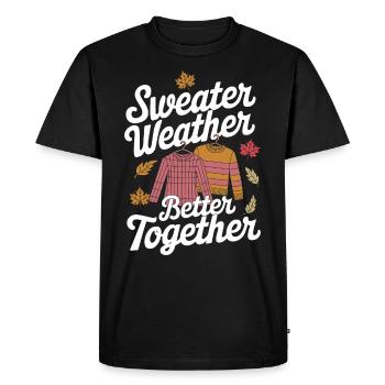 Flamboiement de couleurs automnal pour les amoureux de la nature et - T-shirt Premium bio Homme - noir - Devant - Nico (187cm)