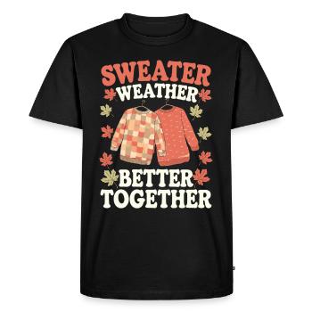 Flamboiement de couleurs automnal pour les amoureux de la nature et - T-shirt Premium bio Homme - noir - Devant - Nico (187cm)