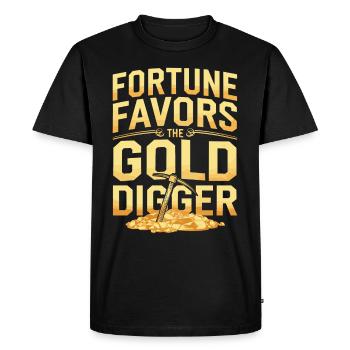 Gold Rush Adventure Gold Prospector Treasure Hunt - Men's Premium Organic T-Shirt - black - Front - Nico (187cm)