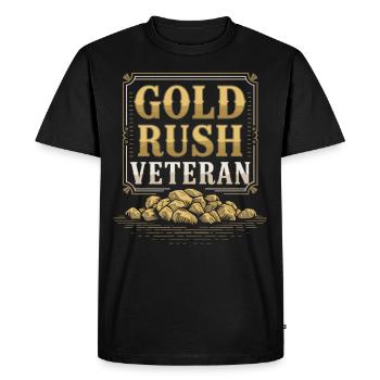 Gold Rush Adventure Gold Prospector Treasure Hunt - Men's Premium Organic T-Shirt - black - Front - Nico (187cm)