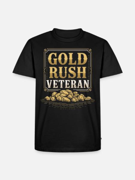 Aventura de la fiebre del oro Búsqueda del tesoro de buscadores de oro - Camiseta prémium ecológica para hombre - negro
