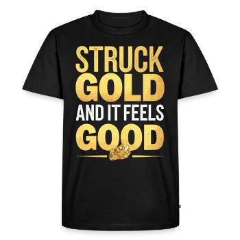 Gold Rush Adventure Gold Prospector Treasure Hunt - Men's Premium Organic T-Shirt - black - Front - Nico (187cm)