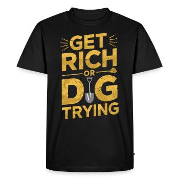 Gold Rush Adventure Gold Prospector Treasure Hunt - Men's Premium Organic T-Shirt - black - Front - Nico (187cm)