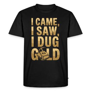 Gold Rush Adventure Gold Prospector Treasure Hunt - Men's Premium Organic T-Shirt - black - Front - Nico (187cm)
