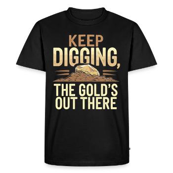 Gold Rush Adventure Gold Prospector Treasure Hunt - Men's Premium Organic T-Shirt - black - Front - Nico (187cm)