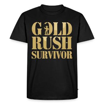 Gold Rush Adventure Gold Prospector Treasure Hunt - Men's Premium Organic T-Shirt - black - Front - Nico (187cm)