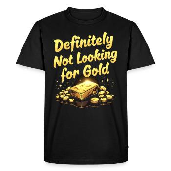 Gold Rush Adventure Gold Prospector Treasure Hunt - Men's Premium Organic T-Shirt - black - Front - Nico (187cm)