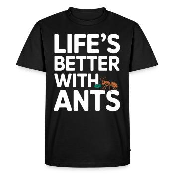 Fourmilier passionné fourmi gardant fourmis colonie constructeur - T-shirt Premium bio Homme - noir - Devant - Nico (187cm)