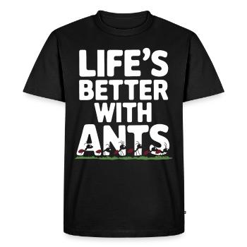 Fourmilier passionné fourmi gardant fourmis colonie constructeur - T-shirt Premium bio Homme - noir - Devant - Nico (187cm)