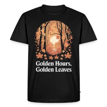 Flamboiement de couleurs automnal pour les amoureux de la nature et - T-shirt Premium bio Homme - noir - Devant - Nico (187cm)