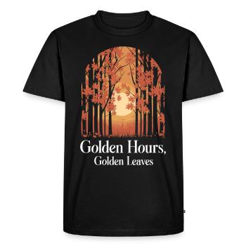 Flamboiement de couleurs automnal pour les amoureux de la nature et - T-shirt Premium bio Homme - noir - Devant - Nico (187cm)