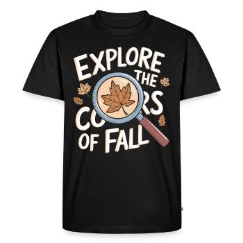 Flamboiement de couleurs automnal pour les amoureux de la nature et - T-shirt Premium bio Homme - noir - Devant - Nico (187cm)
