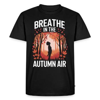 Flamboiement de couleurs automnal pour les amoureux de la nature et - T-shirt Premium bio Homme - noir - Devant - Nico (187cm)