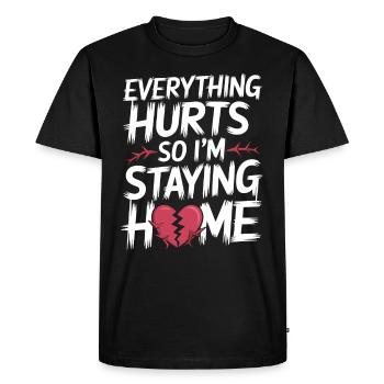 Introversion Alternative style Emotional - Men's Premium Organic T-Shirt - black - Front - Nico (187cm)