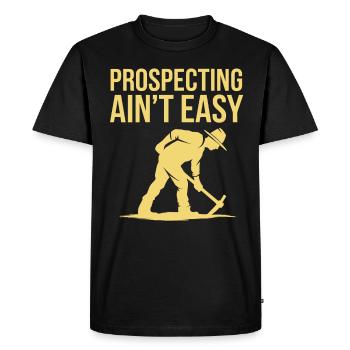 Extraction de l’or Exploitation minière Histoire Aventure Prospecteur - T-shirt Premium bio Homme - noir - Devant - Nico (187cm)