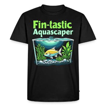 Passionné d’aquascaping Jardinage sous-marin - T-shirt Premium bio Homme - noir - Devant - Nico (187cm)