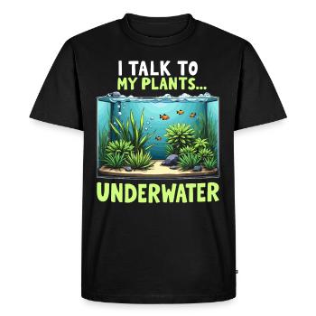 Passionné d’aquascaping Jardinage sous-marin - T-shirt Premium bio Homme - noir - Devant - Nico (187cm)