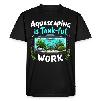 Passionné d’aquascaping Jardinage sous-marin - T-shirt Premium bio Homme - noir - Devant - Nico (187cm)