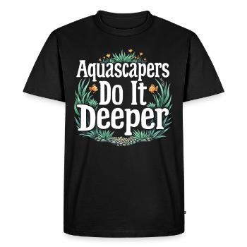 Passionné d’aquascaping Jardinage sous-marin - T-shirt Premium bio Homme - noir - Devant - Nico (187cm)