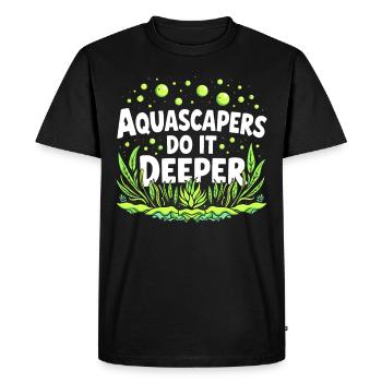 Passionné d’aquascaping Jardinage sous-marin - T-shirt Premium bio Homme - noir - Devant - Nico (187cm)