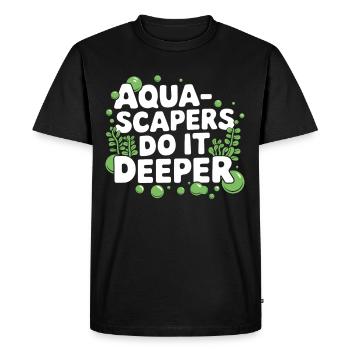 Passionné d’aquascaping Jardinage sous-marin - T-shirt Premium bio Homme - noir - Devant - Nico (187cm)