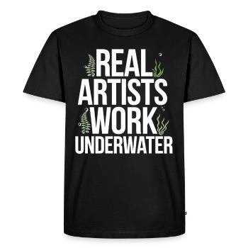 Passionné d’aquascaping Jardinage sous-marin - T-shirt Premium bio Homme - noir - Devant - Nico (187cm)