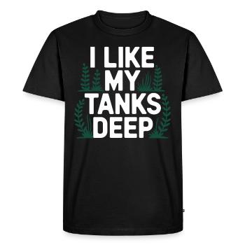 Passionné d’aquascaping Jardinage sous-marin - T-shirt Premium bio Homme - noir - Devant - Nico (187cm)