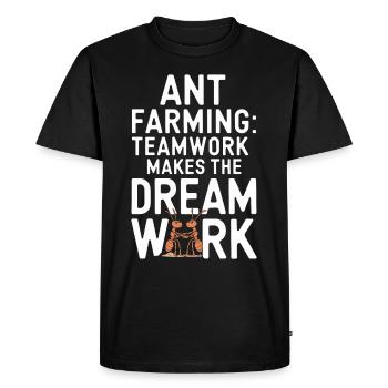 Explorez le monde fascinant de l’élevage des fourmis avec - T-shirt Premium bio Homme - noir - Devant - Nico (187cm)
