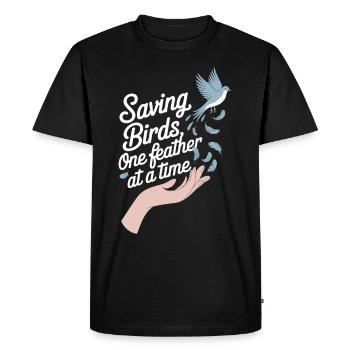 Passionné par le sauvetage des oiseaux et la faune sauvage - T-shirt Premium bio Homme - noir - Devant - Nico (187cm)